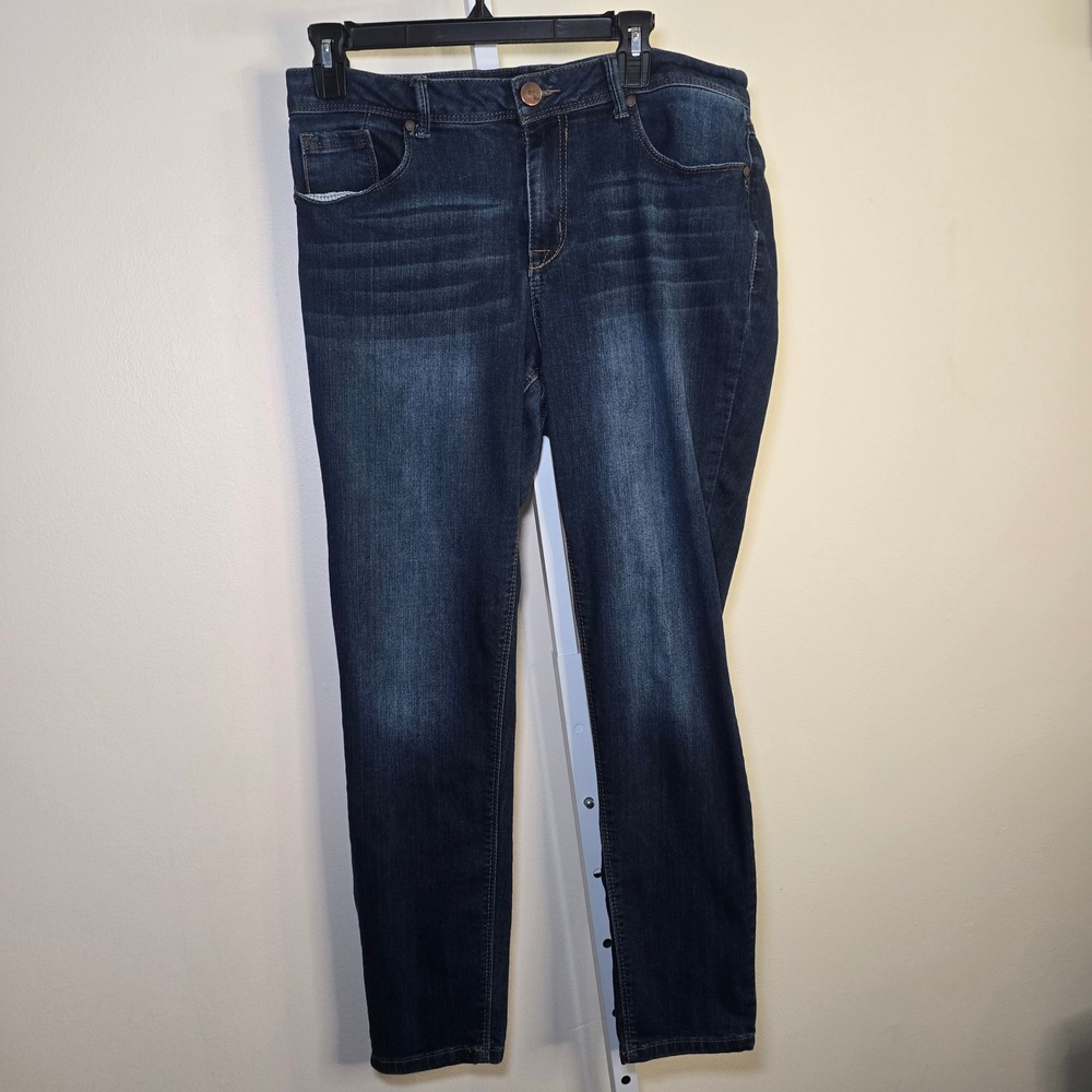 1822 Denim Adrianna Skinny Jeans Womens 14 Dark Wash Blue Stretch Denim